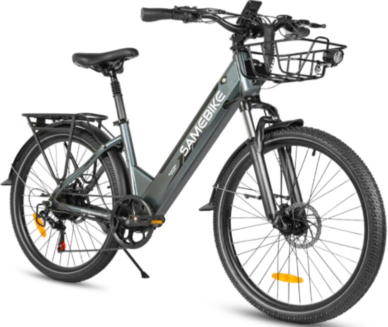 EU Hot Sale 26 Inch City Ebike 36V500D Fast Speed 15AH Lady City Electric Bicycle with Rear Carrier