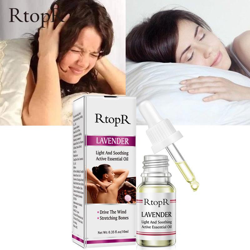 RtopR Массажное масло для тела из чистого растения лаванды, против старения кожи, экстракт имбиря, капли для облегчения боли, уменьшения беспокойства, улучшения сна