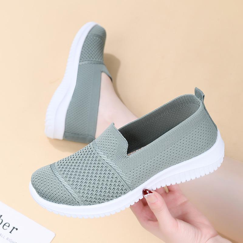 Women's New Oversized Breathable Fly Woven Shoes, Flat Work Shoes, Mesh Shoes, Women's Casual Single Shoes