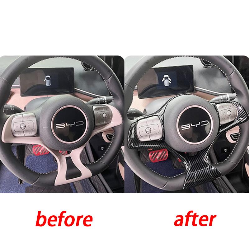 Накладка на рамку кнопки рулевого колеса для BYD Seagull Dolphin Mini Аксессуары для интерьера 2024