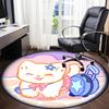 1pc Cat Magnifying Glass Office Round Area Rug,  Mat Suitable For Office, Under Office Chairs Bedroom Living Room Home Decor, Room Deco