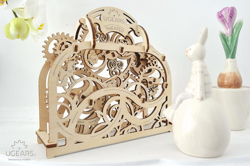 Ugears Theater Wooden Puzzle 70002, Crafts, Model Building, 3D Puzzle, No Glue or Tools Required, for Adults