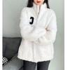 Home Stand-up Collar Plush Jacket for Women's Tide Autumn and Winter Casual Outer Wear Fleece Thickened Double-sided Coral Fleece Thermal Sweater