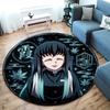 Classic Japanese-style cartoon Demon Slayer round rug, home soft decorative anti-slip yoga mat and chair mat, outdoor floor mat carpet K5