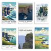 A Vintage Travel Illustration of the Cliffs Of Moher Ireland County Clare Metal Plaque Wall Cave Customize Retro Tin Sign Poster