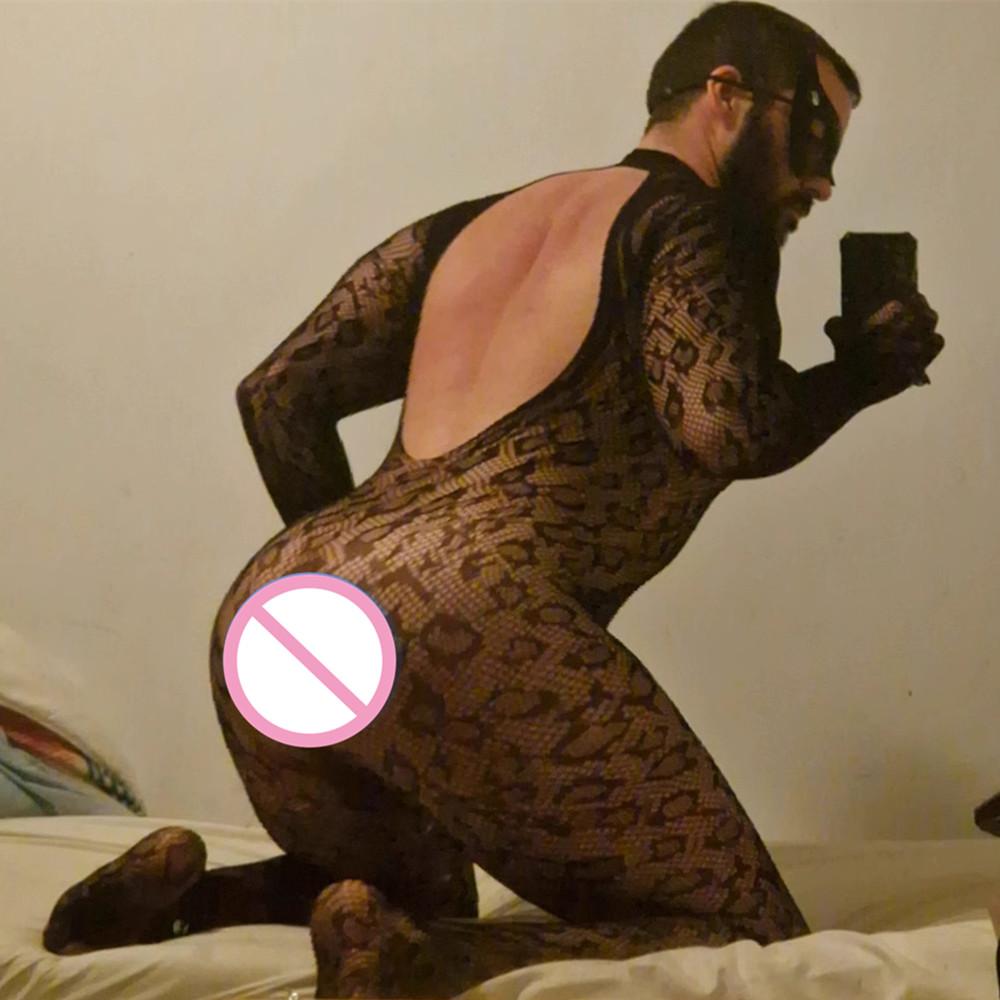 Сисси Секс-шоп Игрушка для взрослых Мужское нижнее белье Экзотическая одежда Мужское порно Комбинезон С открытой спиной Леопардовые чулки Порно Колготки Пижама