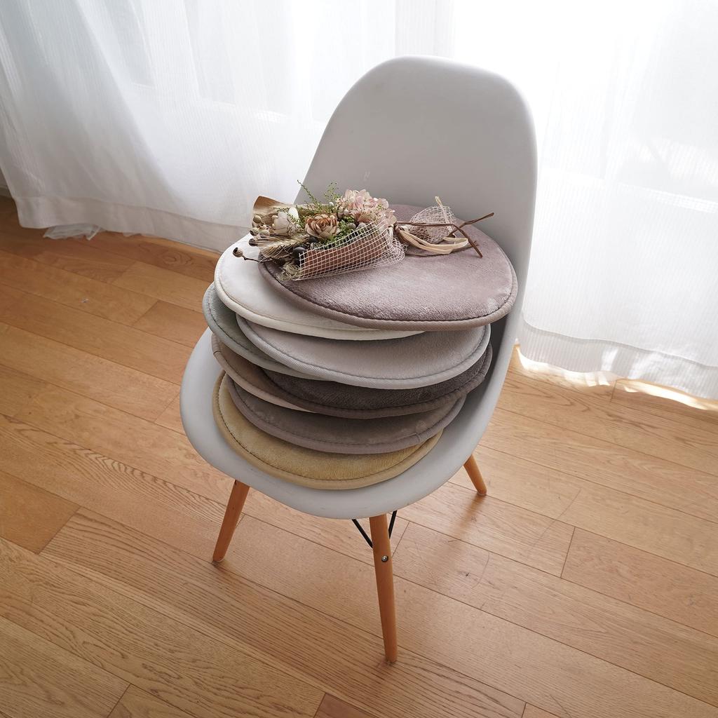 Подушка на стул Toshishimizu Лавандовый пепел Круглая 35см Низкая упругость Высокая упругость Фланель LM102 3-слойная