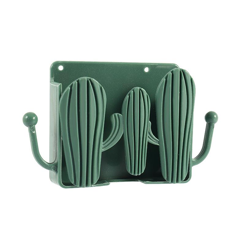Cactus Storage Rack Paste Mobile Phone Charging Holder Bracket Keyring Wall Mount Stand Practical Wall Shelf Hotel Universal