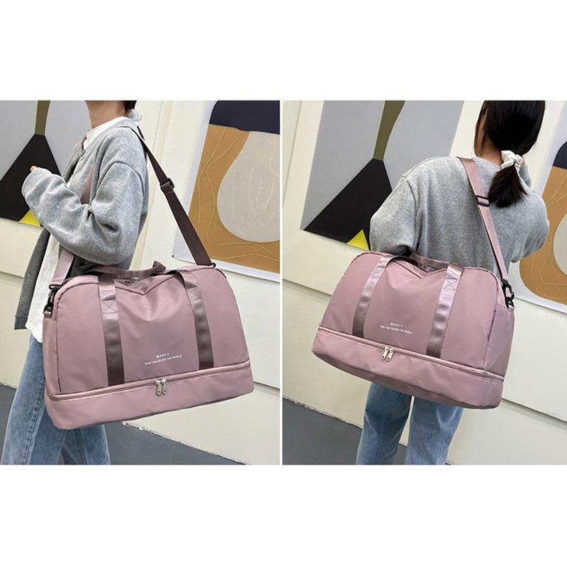 Folding Large Capacity Travel Duffel Bag Lightweight Wet And Dry Separation Bag Sports Handbag