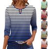 Women's T Shirt Tee Pleated 3/4 Sleeve Daily Weekend Fashion Basic Round Neck Regular Top