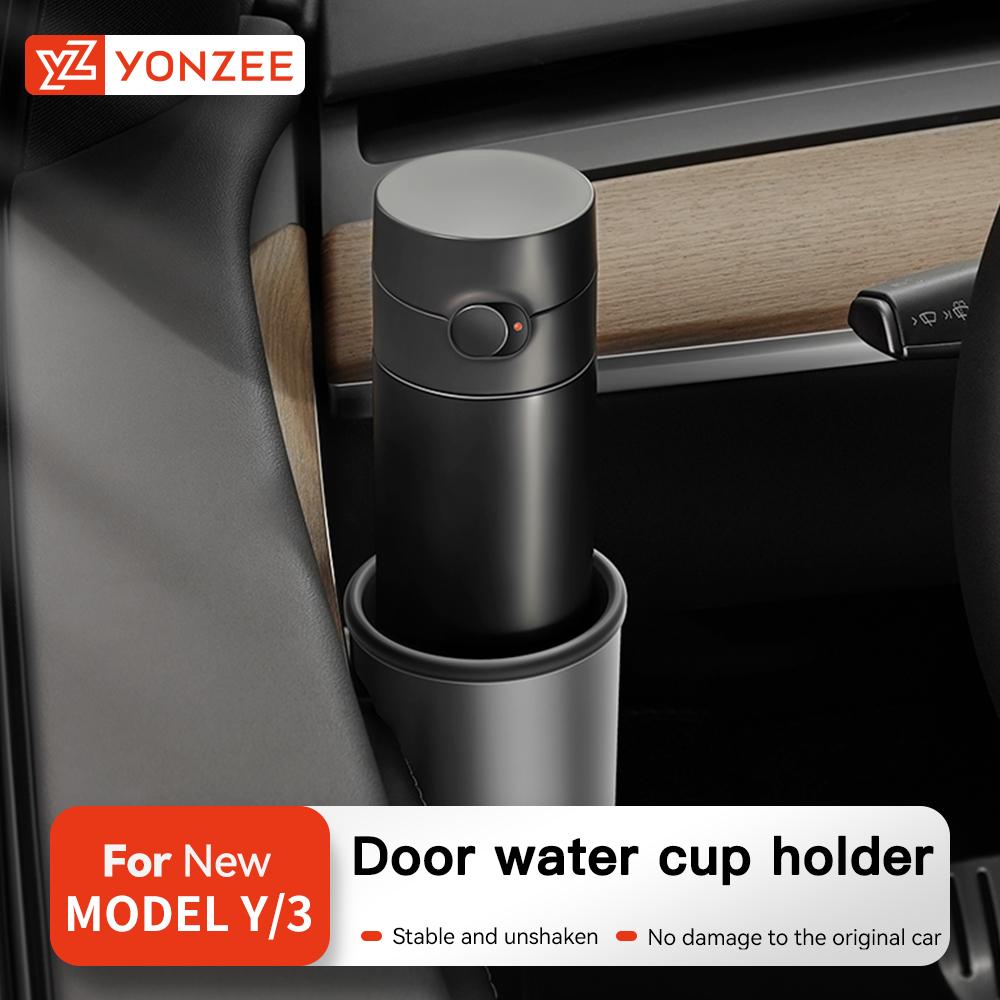 YZ 4 Pcs/Set Car Door Cup Holder For Tesla Model 3 Y Special Door Cup Storage Box Rack For Model 3 Model Y Car Door Cup Stand