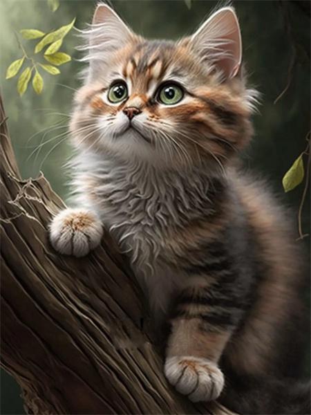 5D алмазная картина кошка полная круглая мозаика вышивка животное ручная работа подарок домашний декор