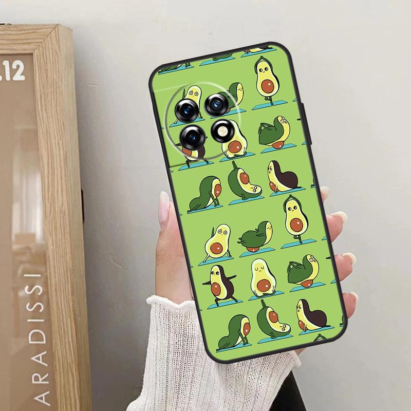 Avocado Yoga Funny Pattern Case For OnePlus 10T 10R 12R 9R 8T 12 11 9 10 Pro Nord CE 2 3 Lite CE4 2T N10 N20 N30 Cover
