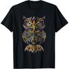 Cool Geometric Owl Unique Avian Architecture Owl Art T-Shirt