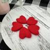 24 шт. Валяные шерстяные шарики в форме сердца ко Дню святого Валентина | Подходят для украшения ваз в форме сердца, добавления декоративных шерстяных шариков