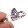 Кольцо из натурального розового аметиста с драгоценным камнем ручной работы из цельного серебра 925 пробы S.9 j0c82