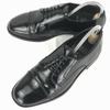 80s Vintage NUNN BUSH leather straight tip business shoes black size 7 (25.0) Goodyear welt(USED)