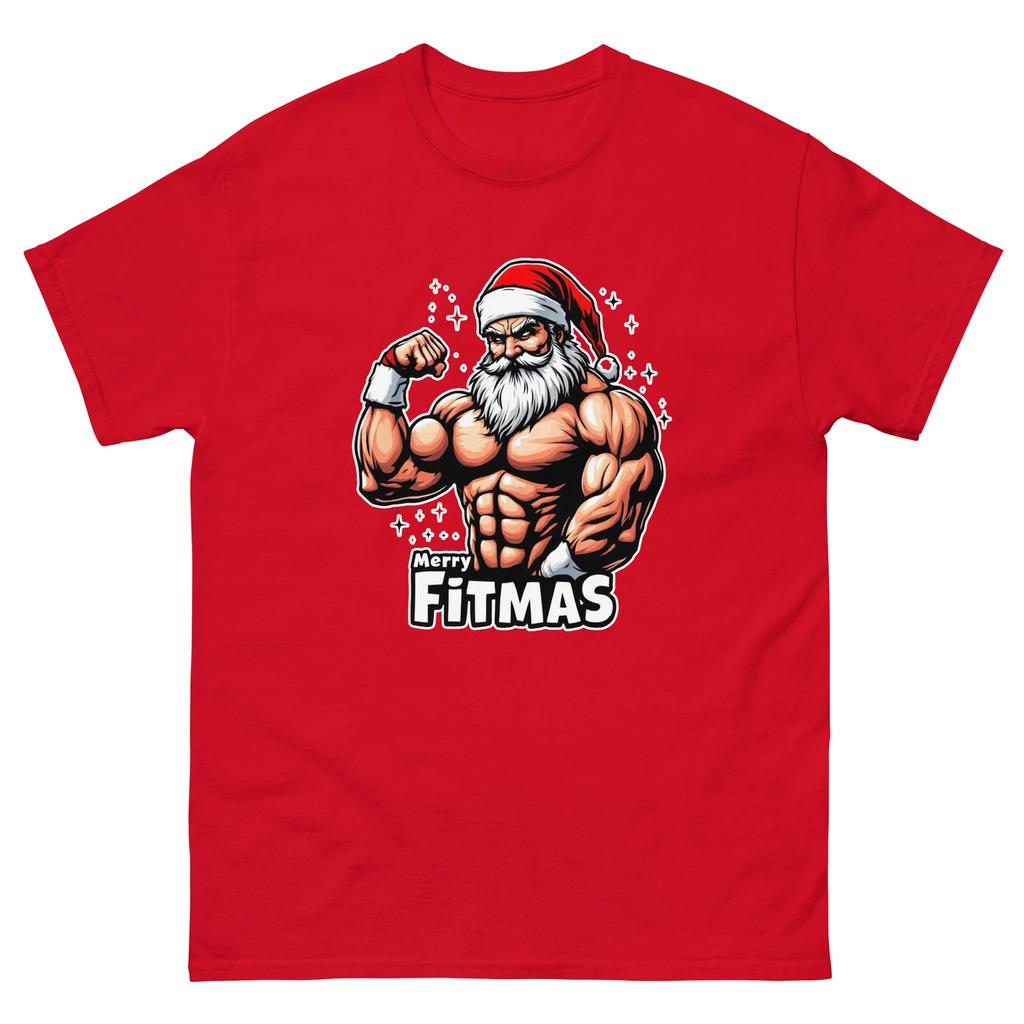 Merry Fitmas Christmas Xmas Funny T-Shirt