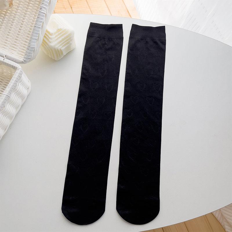 Чулки с милым сердечком для девочек, ультратонкие прозрачные нейлоновые длинные носки, женские чулки, милые гольфы в стиле Лолиты для девочек, чулки