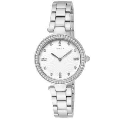 Часы Timex Adoon Серебряный циферблат Латунь Минеральное стекло Кварцевый японский механизм 32MM Американские часы TW2V45000 [TIMEX] Женские [Товар]