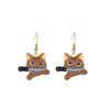 Fun Cartoon Cute Kitten Earrings, Creative Simple Earrings Animal Earrings