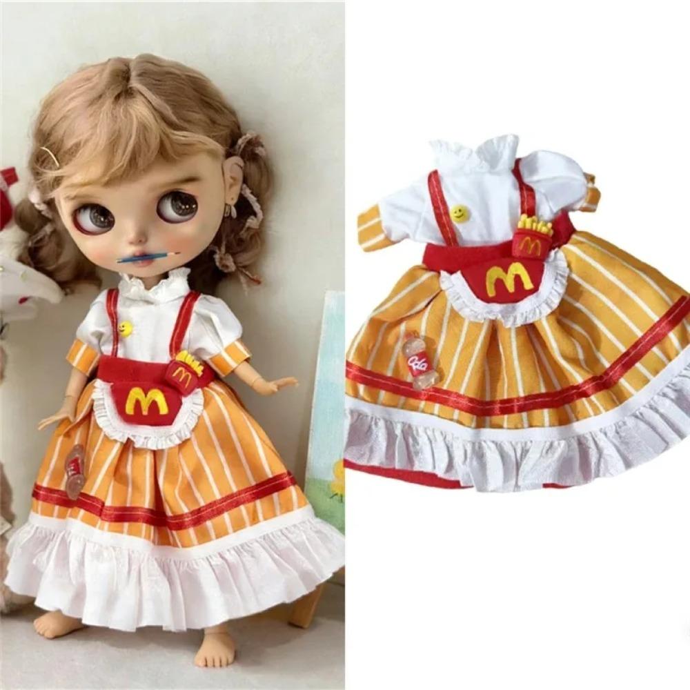 Для кук Blythe Зимний Цветочный Пальто Наряд Одежда Платье Принцессы Юбка Кружево Горничная Фастфуд M Одежда OB24 OB22 1/6 Аксессуары