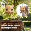 Wildlife Watching Accessory Funny Squirrel Head Feeder, Animal Face Design, Big Mask Style Hanging Novelty Outdoor Garden Feeder for Backyard