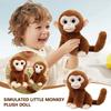 Cute Sitting Big-eyed Monkey Doll Simulation Sitting Little Monkey Plush Doll Zoo Gift Children's Toy