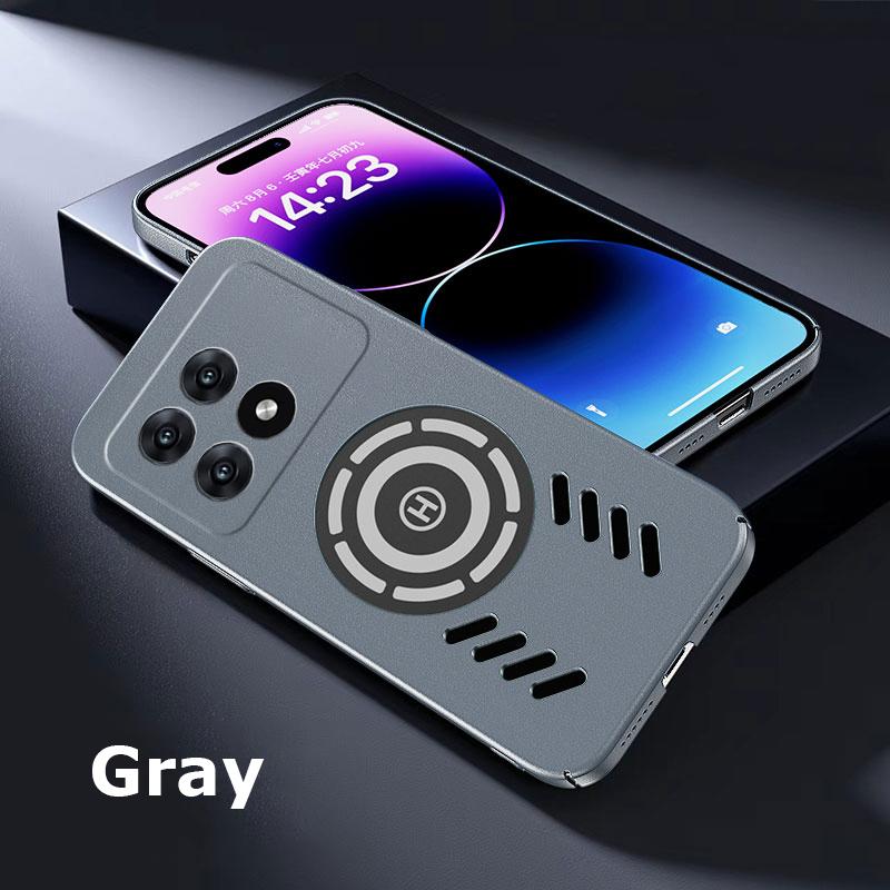 Для Xiaomi Redmi K70 K70E K60 K60E K50 K40S K40 Ultra Gaming Pro Ice Магнитное рассеивание тепла Матовый чехол для ПК Дышащий охлаждающий чехол