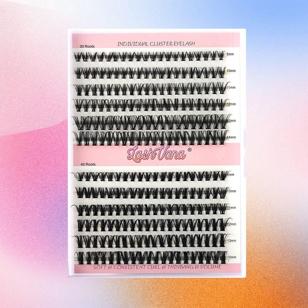 Natural Look 120/144/240 Pcs Lash Clusters DIY Eyelash Extension Kit for Beginners