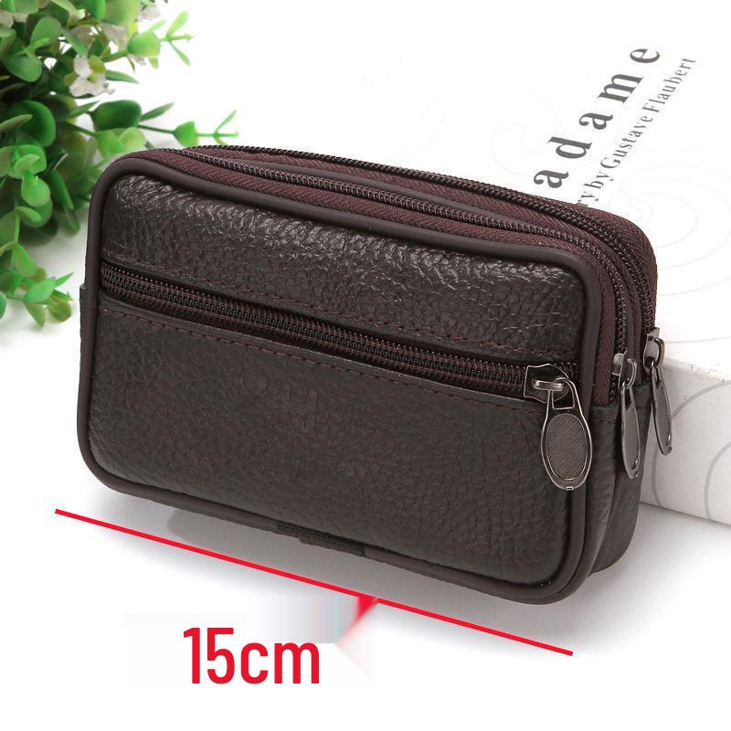 Поясной чехол для телефона из коровьей кожи - Мужской чехол на клипсе 6,7" для пожилого работника