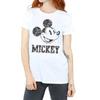 Disney Womens/Ladies Mickey Mouse Laces Cotton Boyfriend T-Shirt
