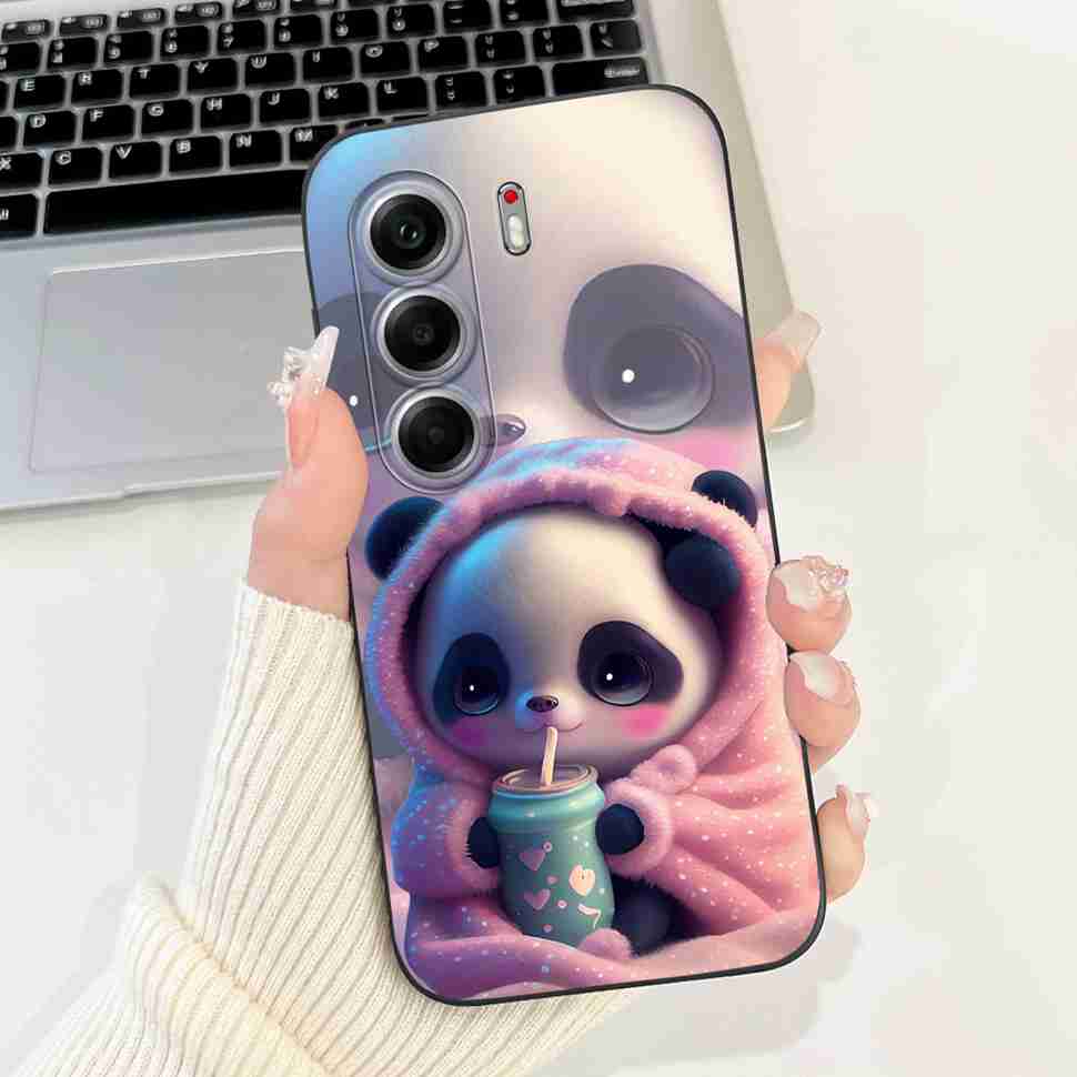 For Tecno Camon 40 Pro 5G Case Fashion Flower Cute Rabbit Soft Silicone Cover For Tecno Camon 40Pro 5G 6.78" Bumper Phone Cases