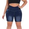 Women's Size Shorts Bermuda Jean Shorts Plus with Pockets Butt Lifting