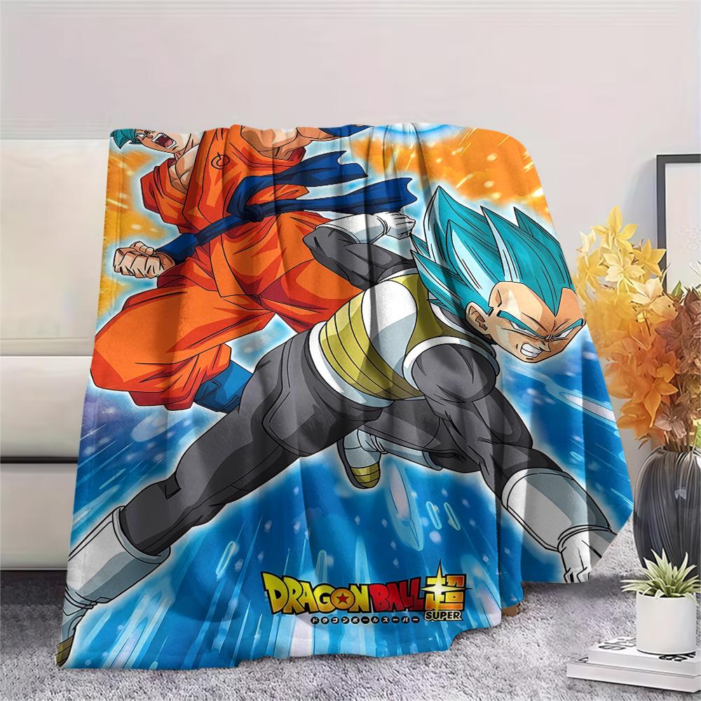 Фланелевое одеяло с принтом персонажей Dragon Ball, Высококачественное, Удобное для всех сезонов, Декор для дома, Тепло и уют, Идеально для рождественских подарков