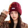 Универсальная свободная шерстяная шапка для женщин на осень и зиму, ветрозащитная и теплая шапка с защитой ушей, большой обхват головы, подчеркивающая лицо, шапка-мешок для головы