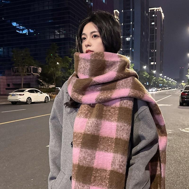 Haute couture version! Double-sided thickened women's beige big scarf, solid color scarf in autumn and winter