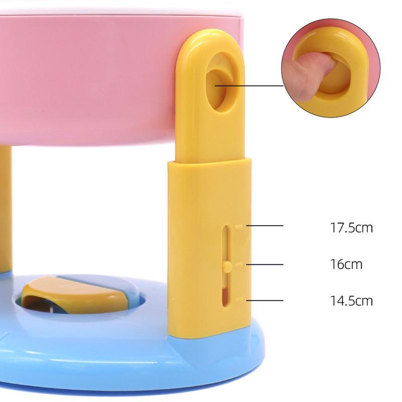 Elevated Dog Bowl with Suction Cup Anti-Tip Adjustable Height Pet Feeding Bowl Raised Food Water Dish for Cats Dogs Pet Supplies
