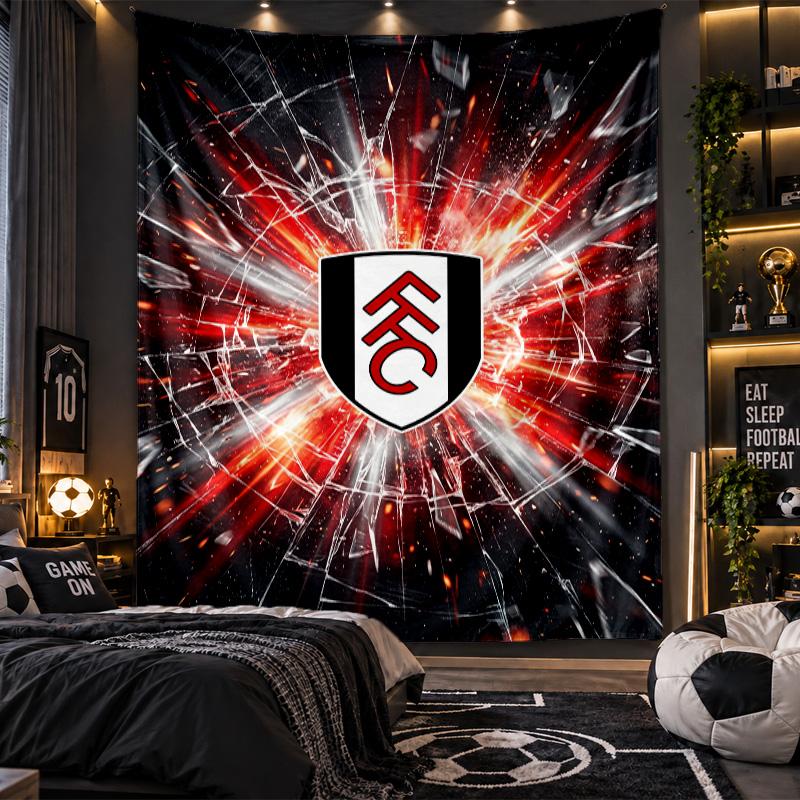 Wall Hanging Tapestry Fulham Football Print Cloth for Living Room Bedroom Home Decor