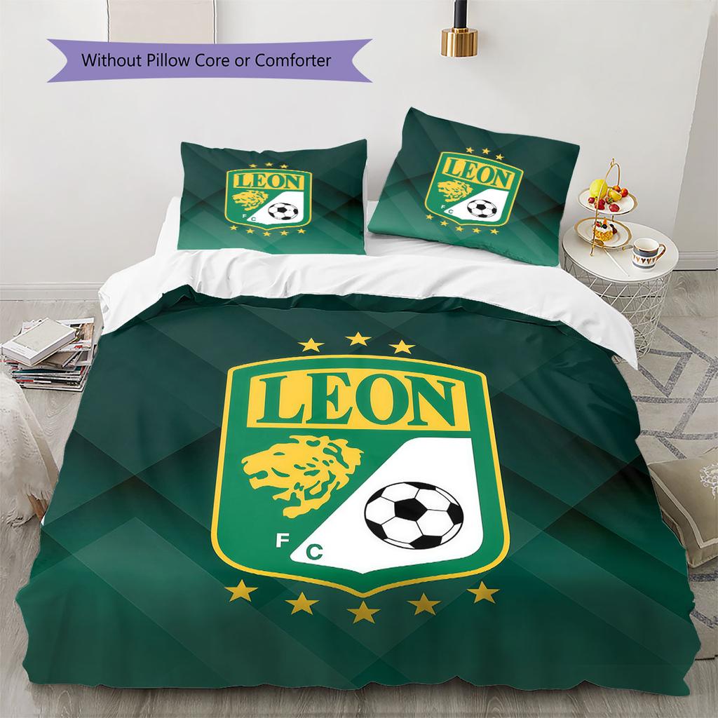 Club Leon Pattern Bedding,Quilt Set Quilt Cover Pillowcase Home Birthday Gift(1 * duvet cover + 2 * pillowcase, without core)