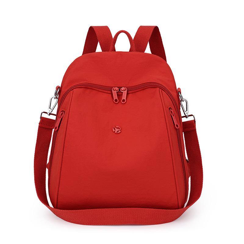 Однотонный женский рюкзак большой вместимости, дорожный рюкзак, легкая нейлоновая сумка