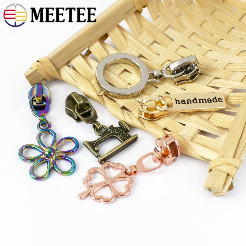 Meetee 5/10/20 шт. 5# Бегунок для молнии для нейлоновых молний Пластиковые спиральные молнии Головки бегунка Ремонтные наборы DIY Швейные аксессуары для одежды