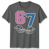 Six Seven Unisex T Shirt 67 Meme Hands Funny 6 7 Kids Teen Graphic Tee