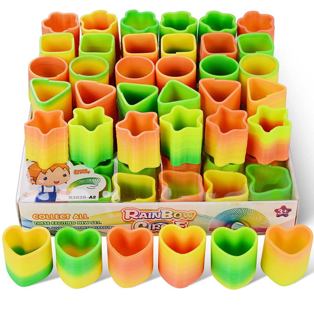 36 Pack Spring Rainbow Toys Bulk, Kids Party Favors,Goodie Bag Stuffer Gifts, Pinata Fillers,Birthday Suprizes Gift for Kids