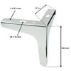 Anchor furniture leg silver chrome height 10 cm