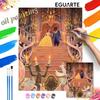 Beauty and the Beast Oil Paint By Numbers Hand Painting Kit. Home Decor Gift
