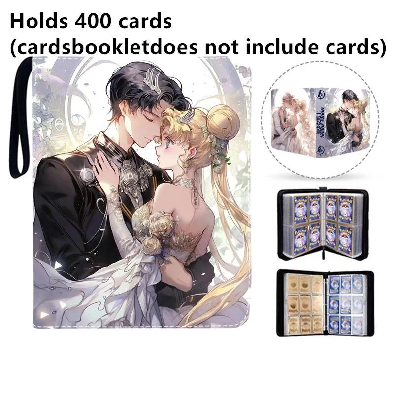 400pcs/900pcs Sailor Moon Card Album Book Folder 4/9 Card Slots Collections Zipper Double Pocket Zipper Card Binder Holder