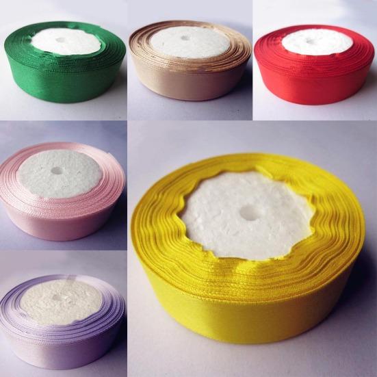 Атласная лента шириной 1 дюйм, швейная, 25 ярдов, декор для свадьбы, дня рождения, вечеринки