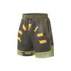 Li-Ning BadFive Printed Letter Drawstring Straight Casual Shorts Unisex Shorts Green AAPS469-1