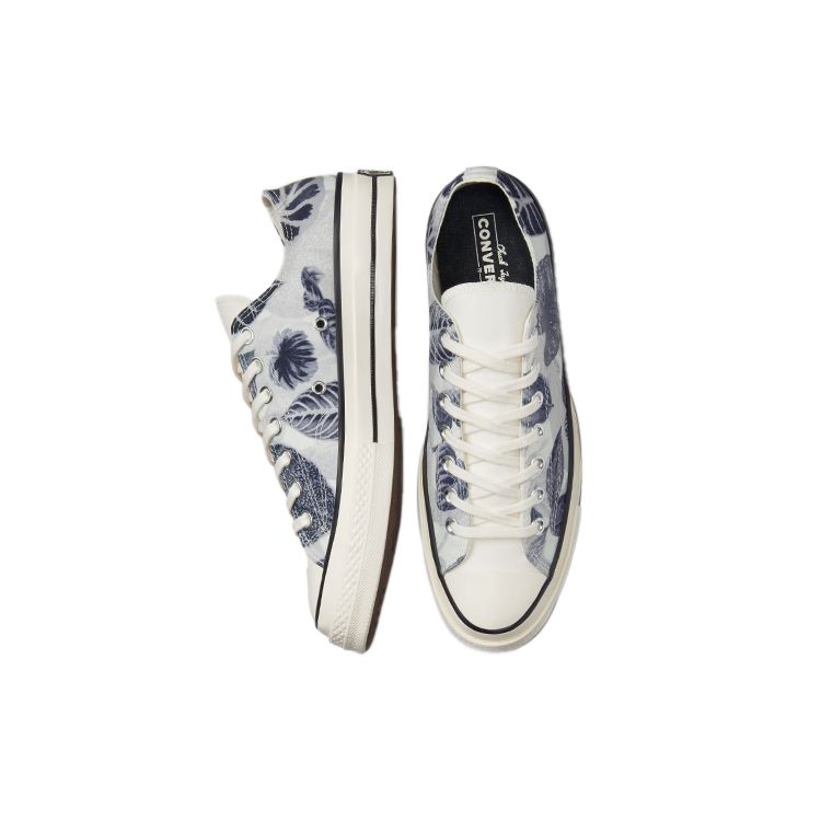 Converse Кроссовки унисекс Chuck 70 Low Tropical Leaf White Egret Black A00483C